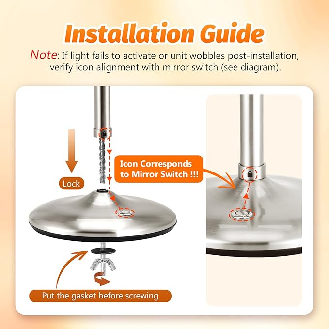 15X Magnifying Mirror with Light: 9 inch Lighted Makeup Mirror, 360Rotation Touch Screen Rechargeable, Double Sided LED Vanity Mirror, Brushed Nickel