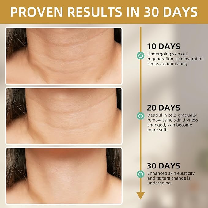 Anti Aging Firming Neck Cream, 5-IN-1 Face Tighten and Lift Neck Cream, Anti Wrinkle Neck Retinol & Collagen Cream, Chest Neck & Face Lifting|Repairing|Moisturzing Skin Care for Men & Women(1.7 OZ)