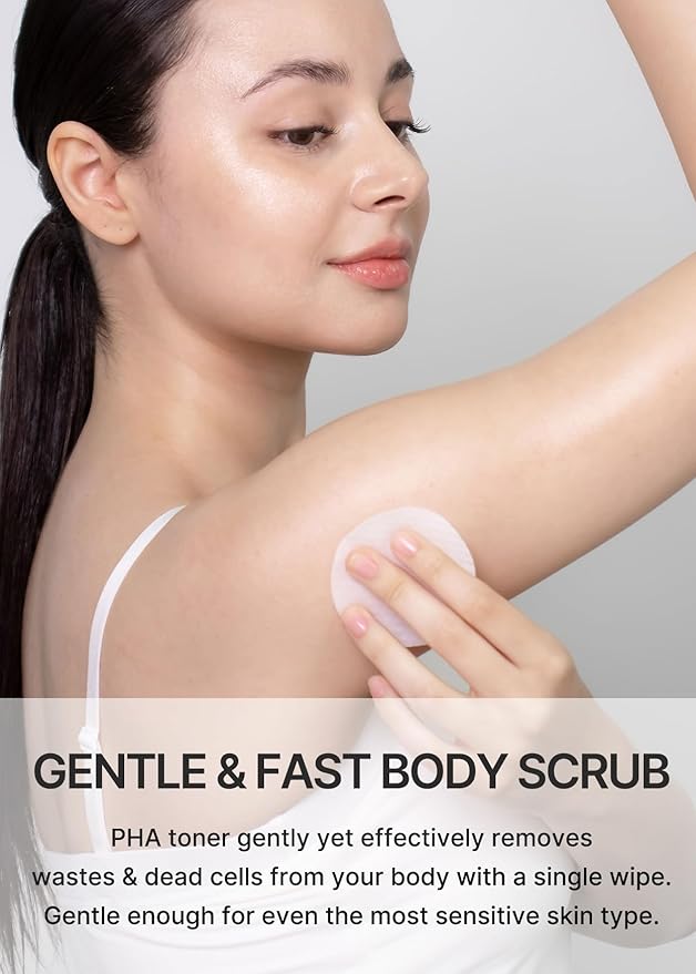 celimax ONE STEP Body Brightening Pad | with Green Tea & White Truffle, for Underarm, Knee & Elbow, Gentle Exfoliating & Hydrating Body Scrub, 110ml (60 pads)