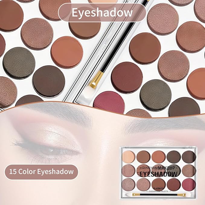 37 Pcs All in One Makeup Kit for Women Full Kit, Makeup Gift Set for Beginners Teenager, Multipurpose Makeup Set Includes Eyeshadow Palette Contour Stick Cosmetic Brush (A204)