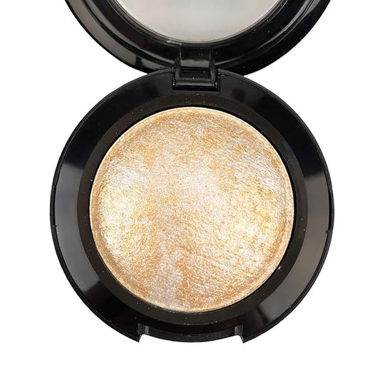 Mallofusa Single Color Baked Eye Shadow Palette Glitter Powder ,Sunshine Golden,CES3809