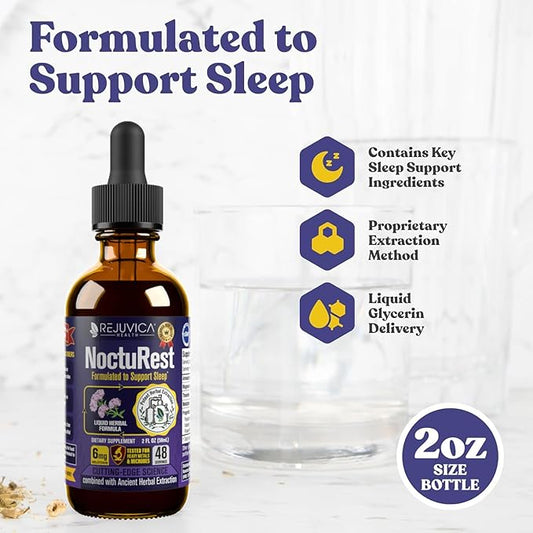 Advanced Sleep Support Supplement - Liquid Delivery for Better Absorption - Melatonin, Magnesium, Theanine, Valerian, Passionflower, Chamomile & More!