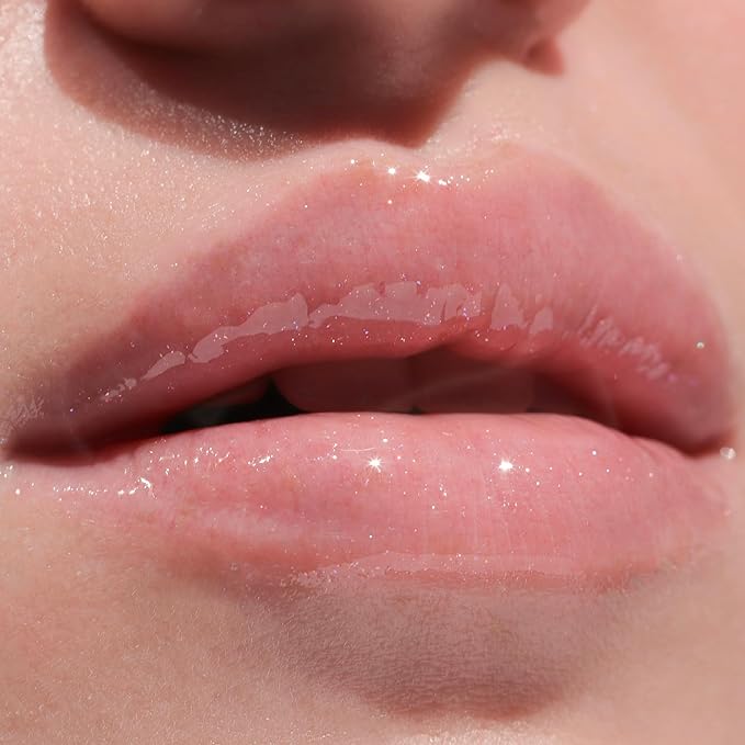 Wander Beauty Lip Retreat Oil - Oasis Glow (Shimmery Clear) - 4-in-1 Tinted Oil + Moisturizing Gloss with Avocado, Vitamin E and Rosehip - Hydrating Care for Dry Lips - 0.33 fl oz