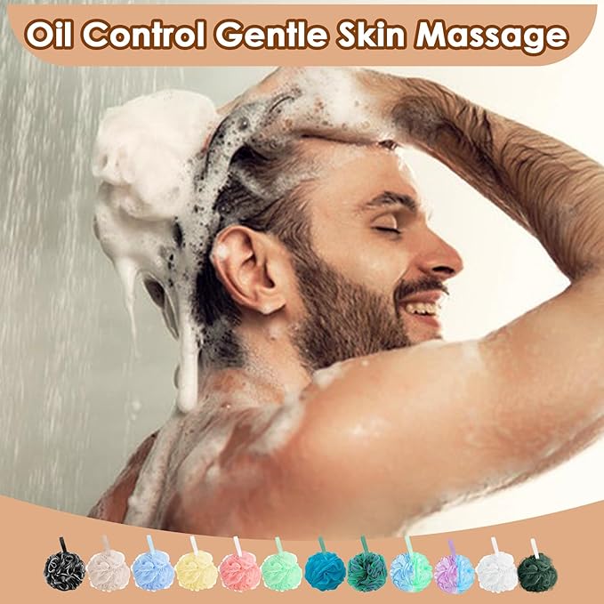 Bath loofah,Bath Sponge,Shower loofahs Shower Sponge for Women and Men,Pack of 6