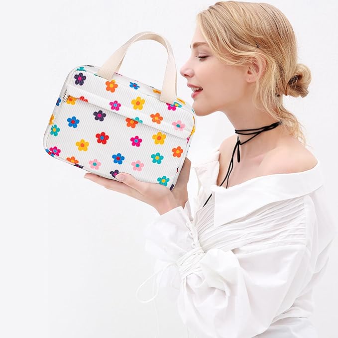 Makeup Bag for Women Cosmetic Bag Large Make Up Organizer Travel Toiletry Bags Waterproof Zipper Tote Pouch Purse for Girls