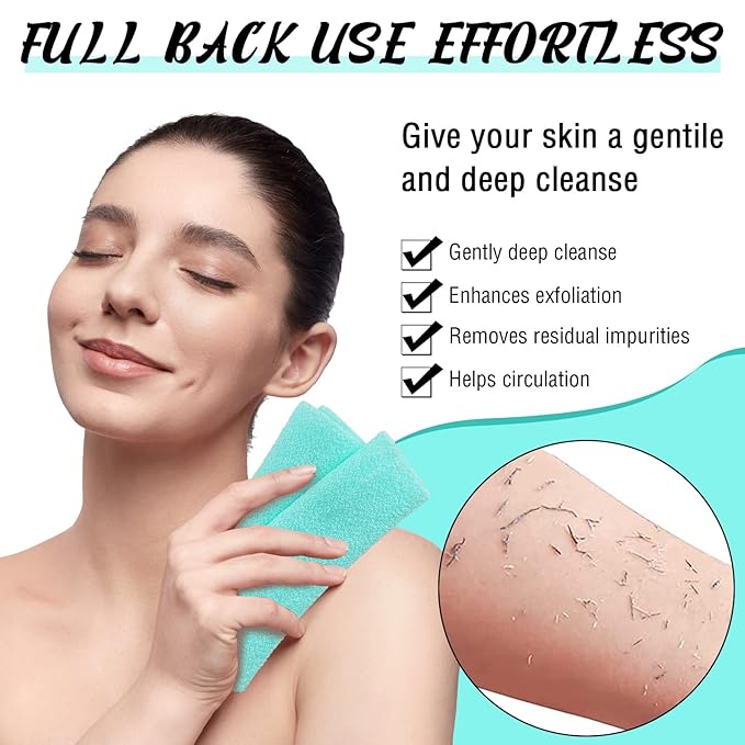 5 Pcs Back Scrubber for Shower Exfoliating Body Exfoliating with Handles Washcloth Towel Pull Strap Shower Scrubber for Body Cleans Skin Massages for Women Men One Size