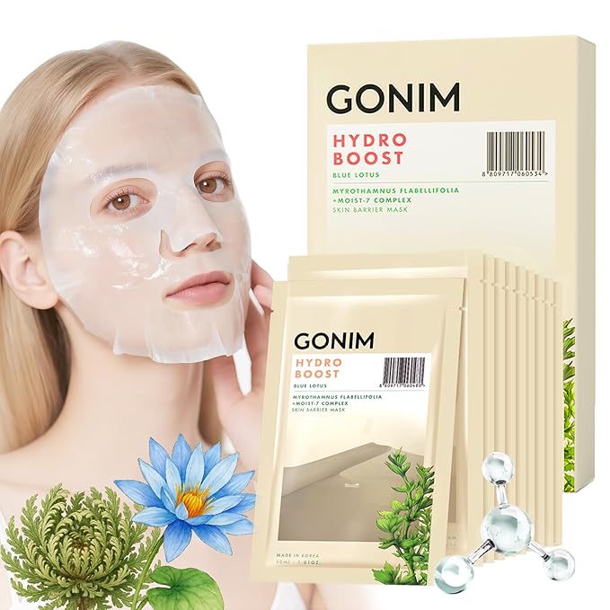 Face Mask Korean Skin Care with Hyaluronic Acid & Collagen Activation- Face Masks Skincare Hydration, Moisturizing Sheet Mask, Travel Essentials, Korean Face Mask 30ml x10 Sheets