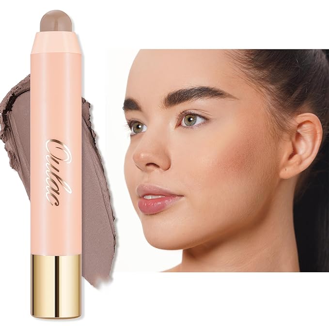 Oulac Contour Stick Makeup, Multi-use Cream Contour Stick, No Caking or Dragging, Matte Finish, Vegan, Cruelty-Free, C1 Raw Umber