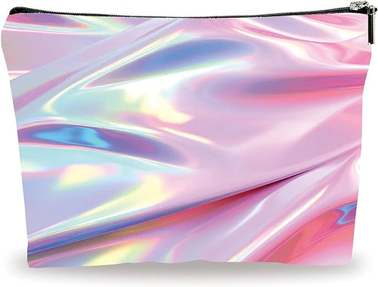 Makeup Bag - Laser Texture Folds Printing - Fantasy Cosmetic Bag, Toiletry Bag, Gift For Girls, Teen, Personal Care & Accessories - A18