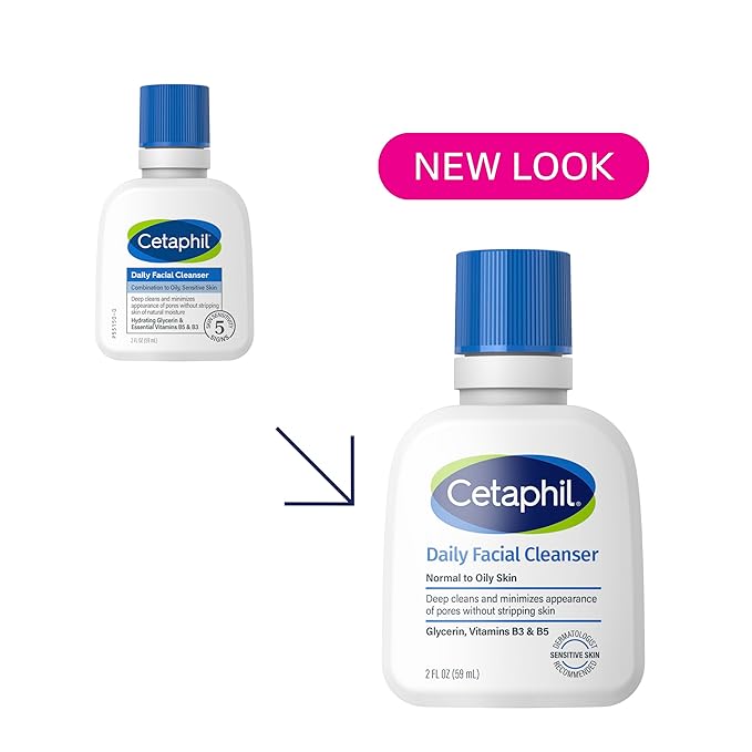 Cetaphil Face Wash, Travel Size Toiletries, Daily Facial Cleanser for Sensitive, Combination to Oily Skin, 2 oz 12 Pack, Gentle Foaming, Soap Free, Hypoallergenic