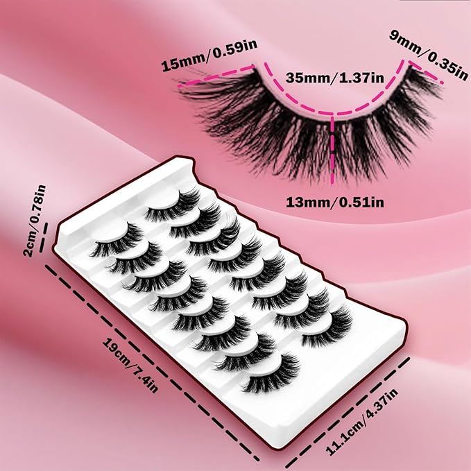 3D Fluffy Strip Lashes - Ultra Soft & Natural Looking False Eyelashes for Instant Volume | Easy to Apply, Reusable