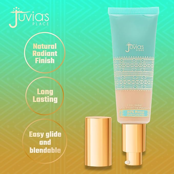 Juvia's Place I Am Magic Natural Radiance Foundation - 630Capri - Full Coverage Liquid Foundation Makeup for Dry, Mature, Aging, and Combination Skin - Lightweight Longwear Base with Radiant Finish