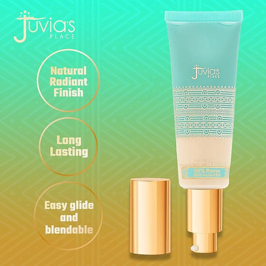 Juvia's Place I Am Magic Natural Radiance Foundation - 730Isla - Full Coverage Liquid Foundation Makeup for Dry, Mature, Aging, and Combination Skin - Lightweight Longwear Base with Radiant Finish