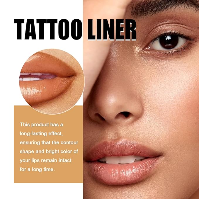 3PCS Lip Liner，Peel Off Lip Liner Tattoo, Peel Off Lip Stain, Long Lasting Lip Stain Peel Off, Infused with Hyaluronic Acid & Vitamin E, Makeup Gift for Women (red, 3)