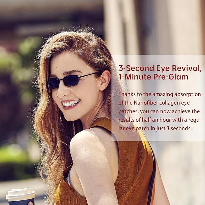 30 Pairs 3-Secs Melting Collagen Under Eye Patches with Vitamin C Serum, Under Eye Mask for Puffy eyes and Dark Circles | Retinol+Hyaluronic+Niacinamide+Ceramides,Korean Popular Eye Patches