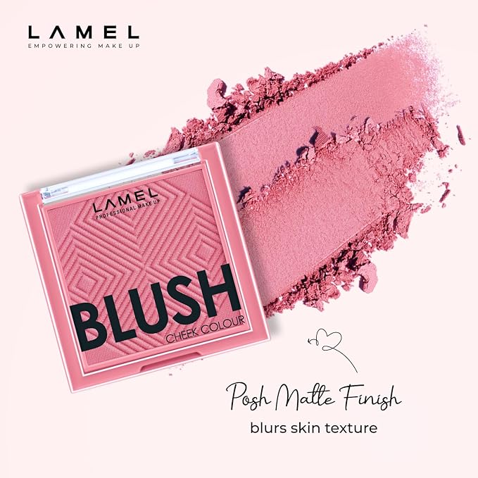 Pink Blush Cheek Color Mini - Blendable Natural Blush Powder - Enhances & Defines Shapes & Features - Contouring Powder - 4 Universal Shades - 405 (Pink Blossom) - 3.8g / 0.13 oz