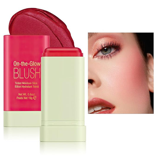 MIELIKKI Cream Blush Stick for Cheeks, Multi-Use Moisturizer Stick Blush, Luxuriously Blendable Color, Natural Dewy Finish, Soft Pink Blush Color, Long Lasting, Waterproof