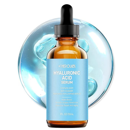 Hyaluronic Acid Serum for Face with Vitamin B5, C, E & Niacinamide, Hydrating & Plumping Face Serum for Sensitive Skin, Fragrance-Free 1 Fl Oz
