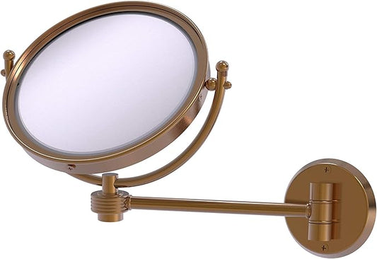 Allied Brass WM-5G/4X-BBR 8 Inch Wall Mounted 4X Magnification Make-Up Mirror, Brushed Bronze