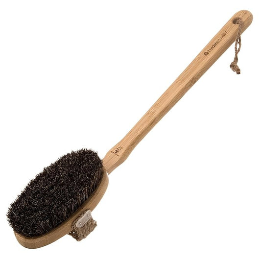 Hydrea London Bamboo Mane & Cactus Bristle Bath Brush With Long Detachable Handle WBB13H-HD