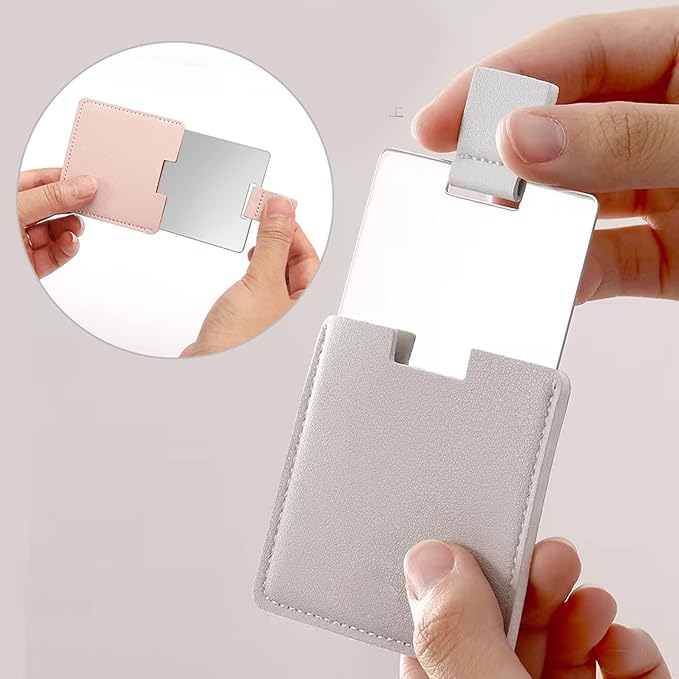 3 PCS Small Compact Mirror for Purse Mini Mirror Travel Handheld Makeup Mirro Portable Folding Mirror, Pocket Cosmetic Travel Mirror, Stainless Steel Compact Cosmetic Mirrorr