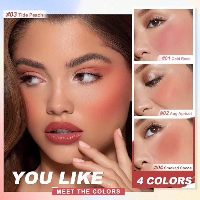 SACE LADY Creamy Blush Face Makeup, No Drying Blusher Cosmetics Pigmented Smooths Nourishes for Lip Eye Cheek Beauty Make Up, 0.31Oz (#03, 0.31Oz)