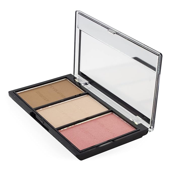 Makeup Revolution Ultra Sculpt & Contour Kit, Contour Palette, Define Your Features, Vegan & Cruelty Free, Ultra Fair C01, 3.6g
