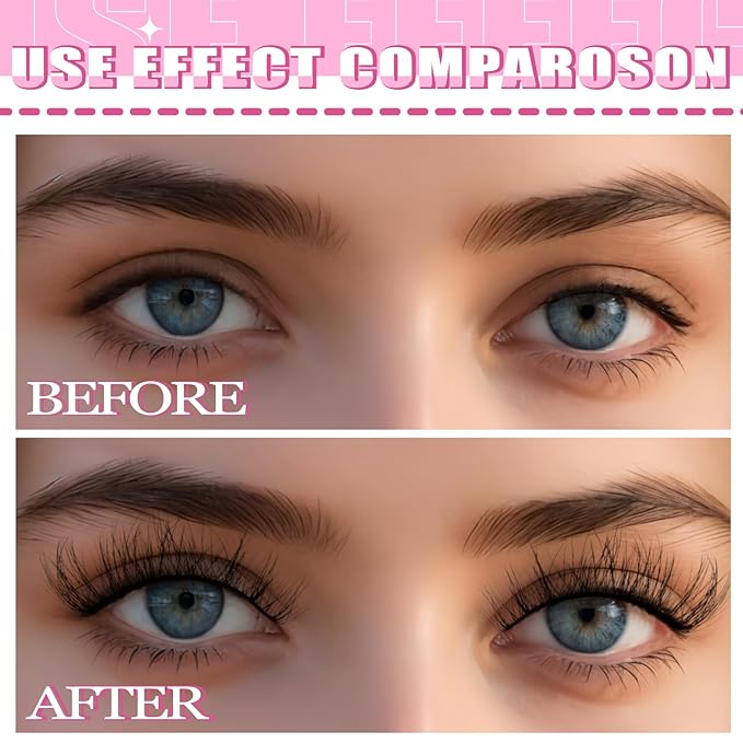 3D Fluffy Strip Lashes - Ultra Soft & Natural Looking False Eyelashes for Instant Volume | Easy to Apply, Reusable
