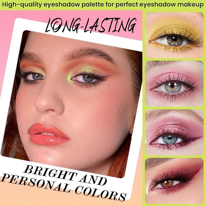 9Colors Eyeshadow Palette, Shimmer&Matte Eye Enhancers Magic EyeShadow Palette, Glitter Shimmer Sparkly Eye Shadow Makeup, Velvety Pigmented Creamy Long Lasting Waterproof Naturing-Looking Women Girls