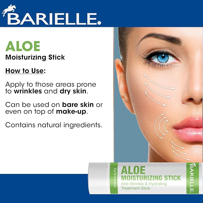BARIELLE Aloe Moisturizing Stick - Anti-Wrinkle & Hydrating Facial Treatment Stick,Travel Size