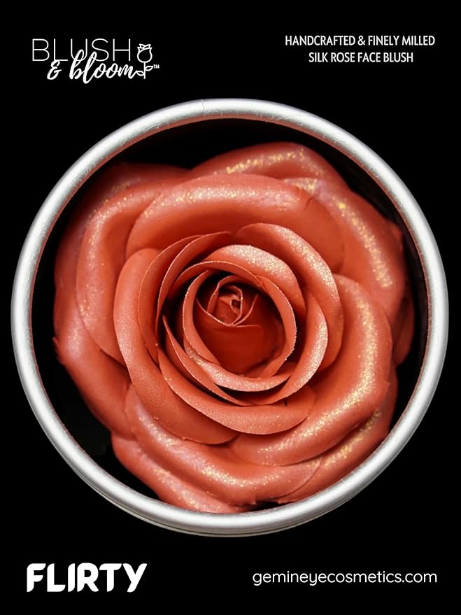 Radiant Roses GEM IN EYE Blush & Bloom Classic Edition 3D Silk Rose Blush-On Powder Rose Makeup Blush