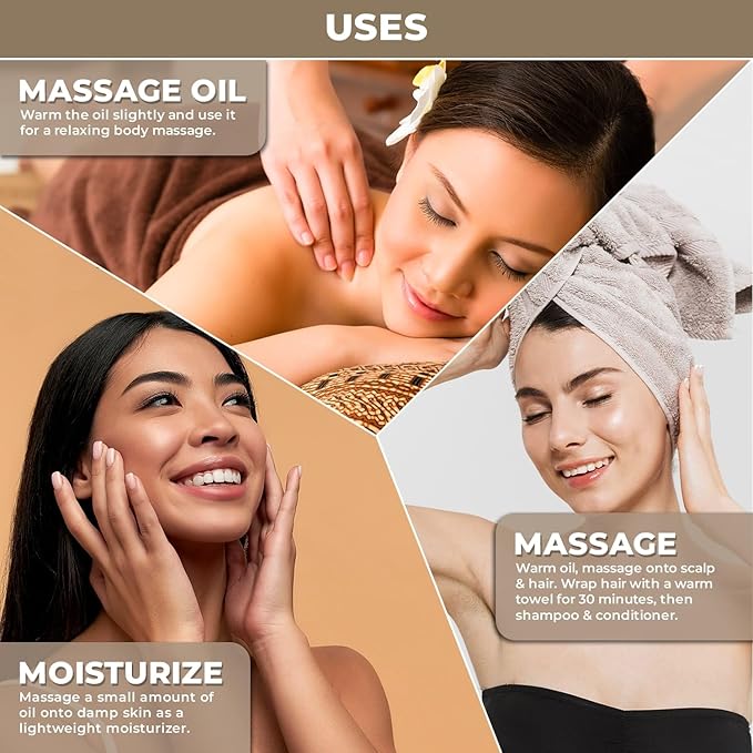 Organic Grapeseed Oil for Skin & Hair Care | Non Greasy, Light & Silky Moisturizer for All Skin Types | Cold Pressed Body Oil, Face Oil, Massage Oil & Hair oil |