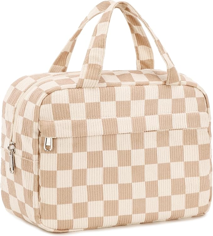 Makeup Bag for Women Cosmetic Bag Large Make Up Organizer Travel Toiletry Bags Waterproof Zipper Tote Pouch Purse for Girls