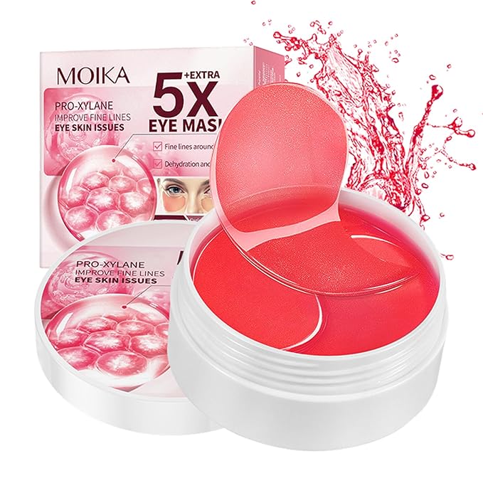 60Pcs Under Eye Patches for Dark Circles, Pro-Xylane Bose Eye Mask to Reduce Puffiness, Wrinkles & Fine Lines, Hydrating & All-Natural Skin Treatment Pads Spa Gifts for Women & Men