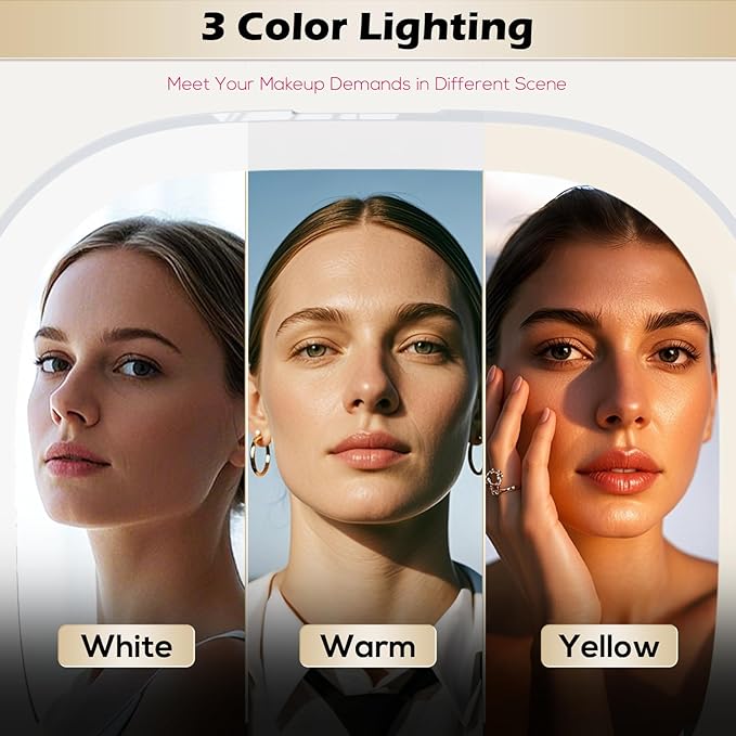 Adjustable Brightness Compact Mirror, Lighted Travel Mirror with 1X/10X Magnifying,Double Sided,Mini Dimmable Portable for Handbag and Pocket, USB C Charging,for Girls Women(with USB Cable)