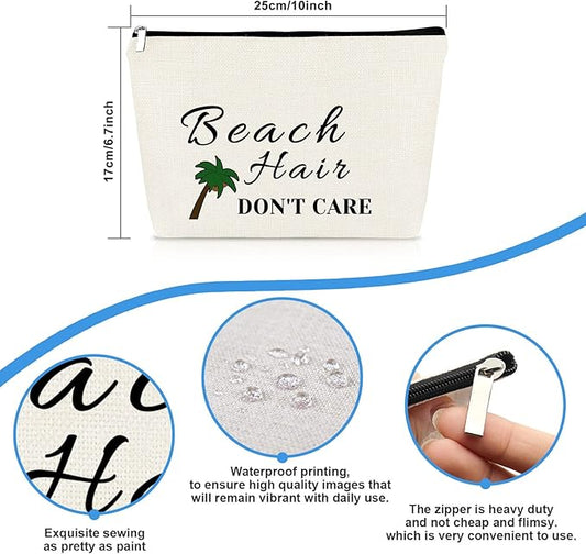 Beach Lover Gifts Makeup Bags Beach Gifts for Women Beach Cosmetic Bag Beach Themed Gifts for Girls Her Beach Travel Makeup Pouch Vacation Ocean Themed Gifts for Beach Lover Friends Birthday Gifts