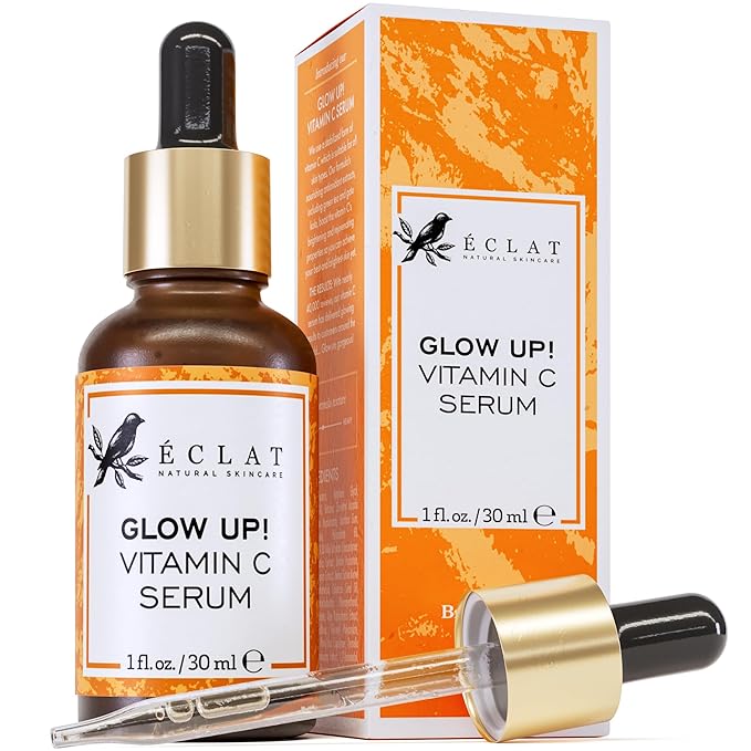 Eclat Skincare Vitamin C Face Serum - Skin Care for Dark Spots, Vitamin C Serum with Hyaluronic Acid, Ferulic Acid, Vit E - Anti Aging and Skin Brightening, Vit C Stocking Stuffers for Women 1 Fl Oz