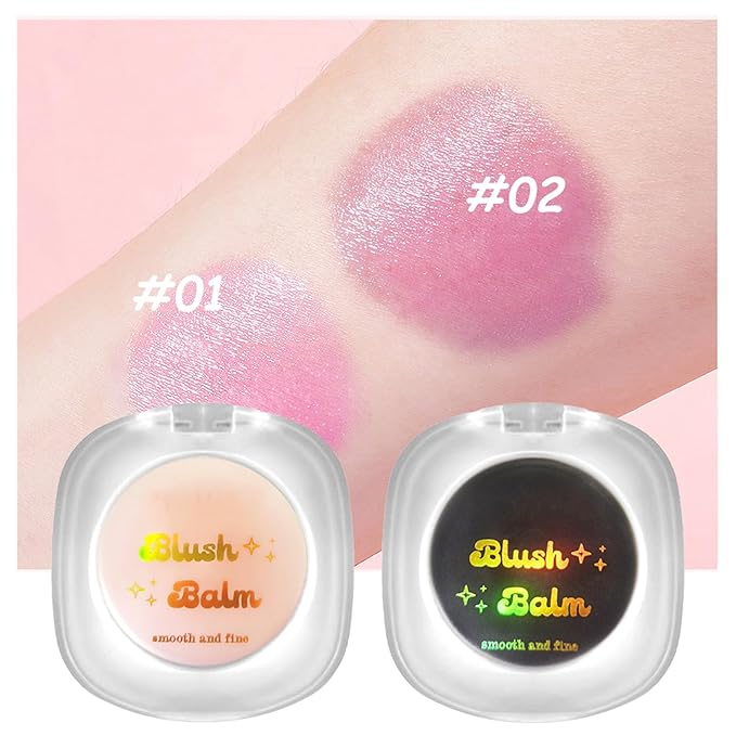 Color Changing Blush,Magical Temperature Change Powder Blusher Cream For Cheeks ，Eyes And Lips Tint Makeup,Lasting Moisturizing Rouge, Brightening, High Gloss Black Powder Blusher Cream (#02 Rose)