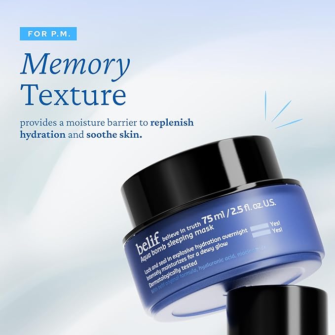 belif Vitamin E Jelly Overnight Mask – Hydrating & Plumping Face Moisturizer with Red Algae & Jojoba Oil, Deep Repair for Glass Skin, Korean Sleeping Mask for Intense Hydration & Radiance, 2.53 fl oz