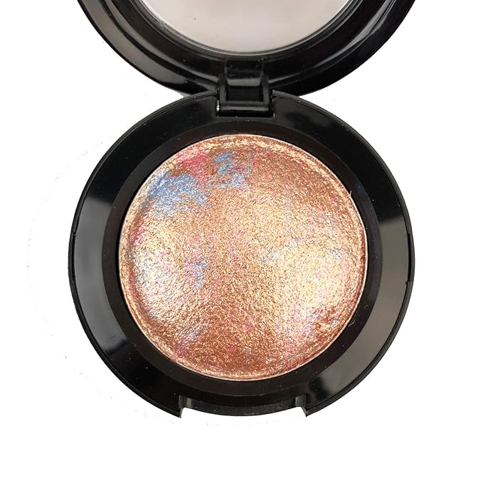 Mallofusa Single Shade Baked Eye Shadow Powder Palette Eye Makeup Kit in Shimmer 15 Metallic Colors Optional (Copper)