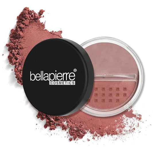 bellapierre Mineral Blush | Warm Dewy Complexion | Non-Toxic & Paraben Free | Hypoallergenic | Loose Powder - 0.3-Ounce – Suede