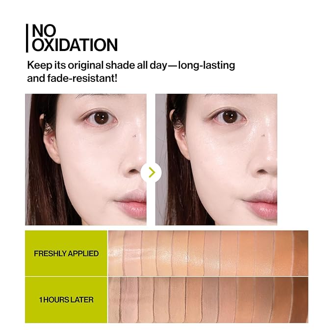 UNLEASHIA Foundation Makeup Healthy-Green Cushion Refill - 15g, Lightweight Buildable Coverage, Vegan Makeup, Natural Satin Finish(24N)