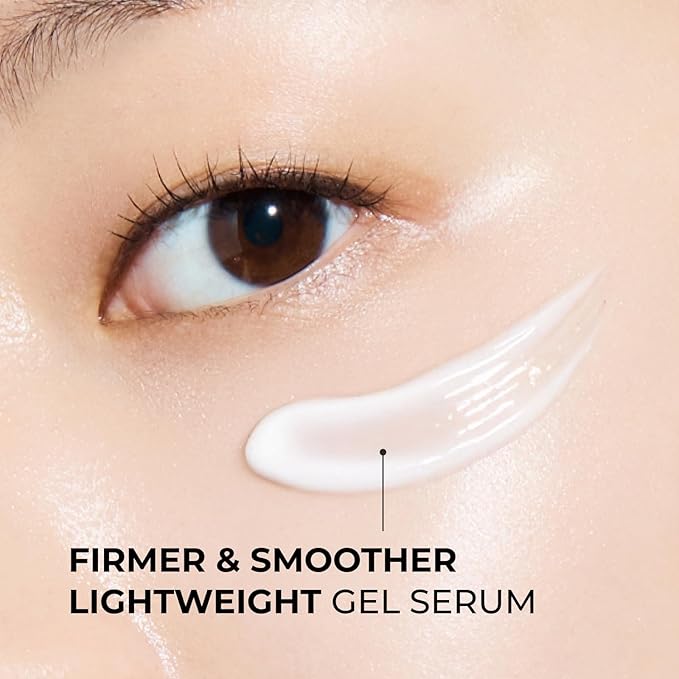 Atclinic Caffeine Eye Serum with Arginine-E & Vitamin E – Korean Eye Gel for Puffiness, Dark Circles, Fine Lines | Cooling Guasha Metal Tip (0.67 fl oz)