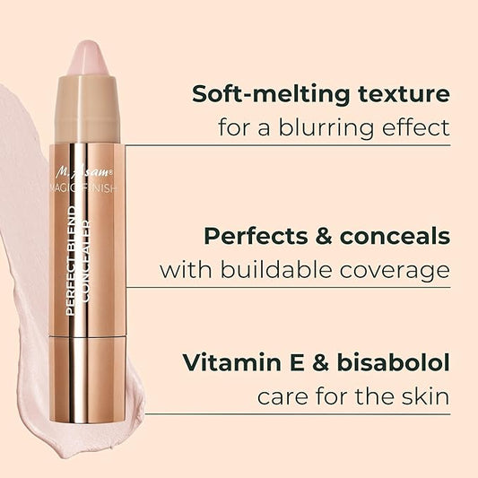 M. Asam MAGIC FINISH Perfect Blend Concealer Fair (0.1 Oz) - concealer perfects & conceals blemishes & imperfections, make-up with adjustable coverage & instant blur effect, vegan