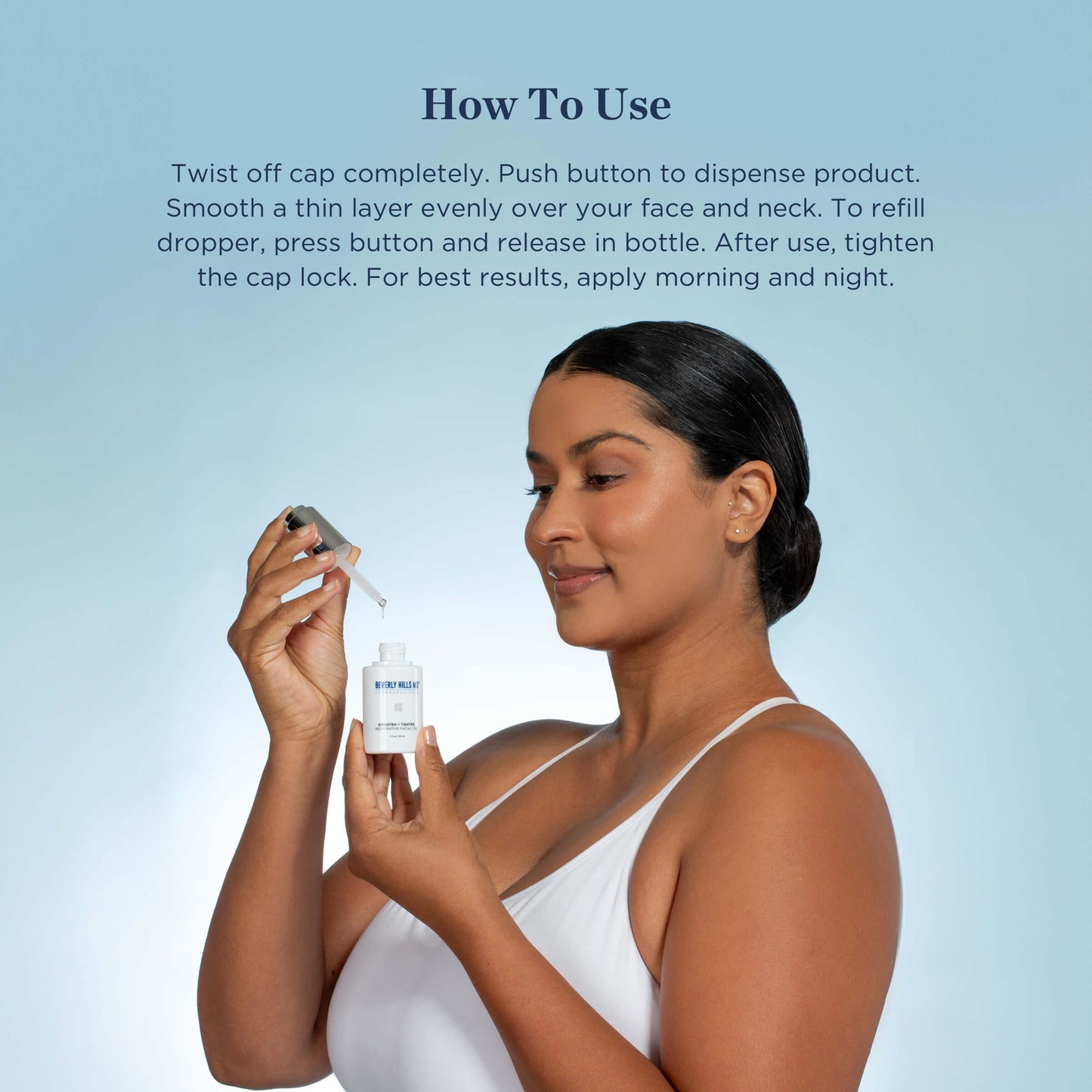 Beverly Hills MD Brighten + Tighten Restorative Face Oil- Reduce Wrinkles & Tone Skin, Anti-Aging Formula for an Even, Moisturized Complexion- Lighten Dark Spots on Face, Neck, Décolleté w/Vitamin C