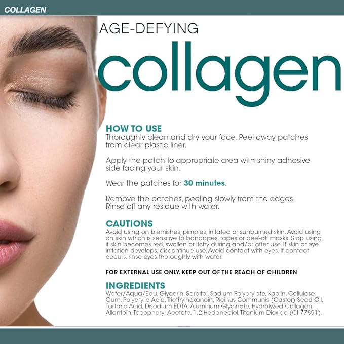 Age Defying Collagen Soothing Gel Eye Patches - 6-Count