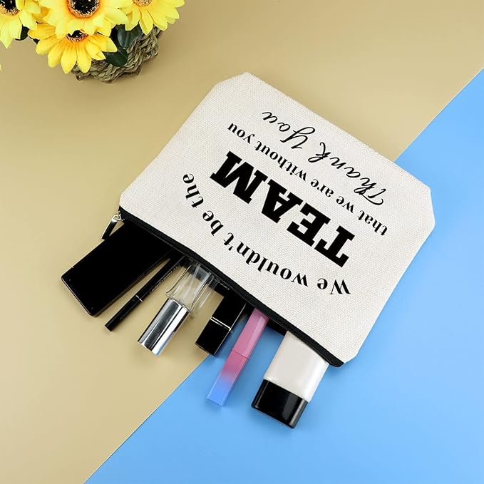 Boss Gift Coach Thank You Gift Makeup Bag for Women Leader Appreciation Gifts Cosmetic Bag Colleague Coworker Leaving Going Away Present Basketball Soccer Team Coach Leader Employee Birthday Gifts