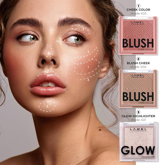 Coral Blush Cheek Color Mini - Blendable Natural Blush Powder - Enhances & Defines Shapes & Features - Shading & Contouring Powder - 4 Universal Shades - 403 (Coral) - 3.8g / 0.13 oz