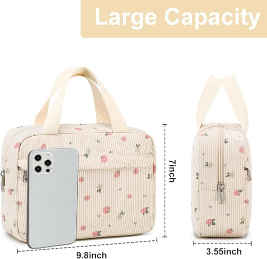 Makeup Bag for Women Cosmetic Bag Large Make Up Organizer Travel Toiletry Bags Waterproof Zipper Tote Pouch Purse for Girls