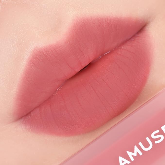 Amuse SEOUL DEW VELVET TINT 10 ROSE BOKSOONGA | Nude matte peach | Velvety, matte, moisturizing, long-lasting color, transfer proof, vegan